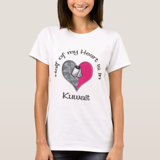 De helft van mijn hart Koeweit T-shirt (Voorkant)