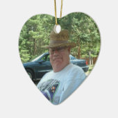 De helft van mijn hart leeft in de hemel. keramisch ornament (Links)