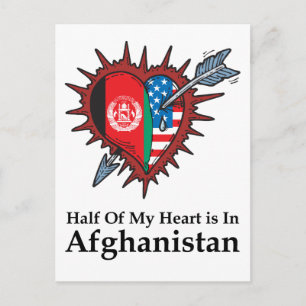 De helft van mijn hart ligt in Afghanistan Briefkaart