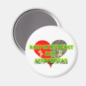 De helft van mijn hart ligt in Afghanistan Magneet (Voorkant / Achterkant)
