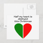 De helft van mijn hart wordt deze kerst geïmplemen feestdagenkaart (Voorkant / Achterkant)