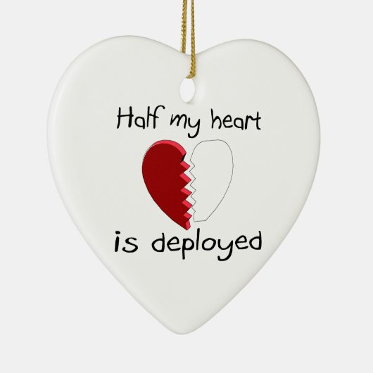 De helft van mijn hart wordt geïmplementeerd keramisch ornament (Rechts)