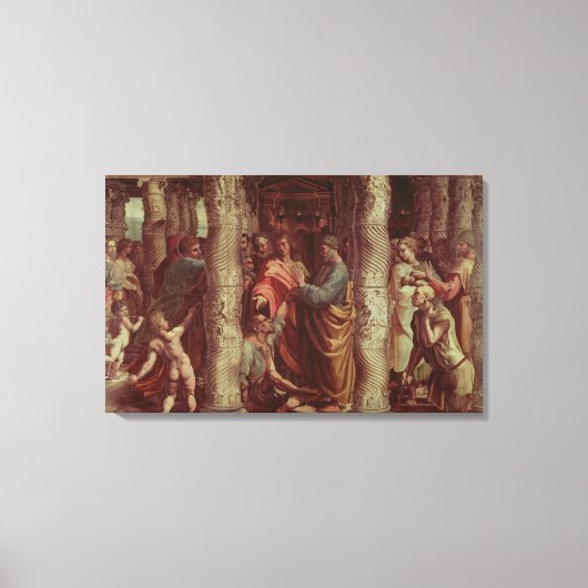 De heling van het Man Lame (cartoon voor de Sisti Canvas Afdruk (Voorkant)