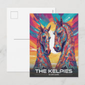 De Helix, de Kelpies, Falkirk - Bezoek Schotland Feestdagenkaart (Voorkant / Achterkant)