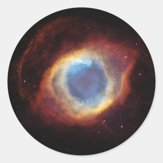 De Helix Nebula NGC 7293 Caldwell 63 Ronde Sticker (Voorkant)