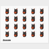 De Hell Cat Vierkante Sticker (Vel)