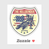 De Hellbender Route 28 North Carolina motorfiets Sticker (Vel)