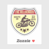 De Hellbender Route 28 North Carolina motorfiets Sticker (Vel)