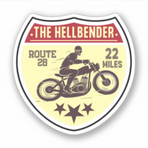 De Hellbender Route 28 North Carolina motorfiets Sticker