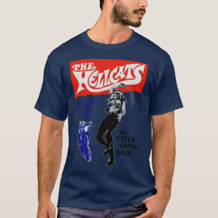 De Hellcats Retro Cult Classic Outlaw Biker Design T-shirt