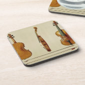 De Hellier violin gemaakt door Antonio Stradivariu Bier Onderzetter (Linkerzijde)