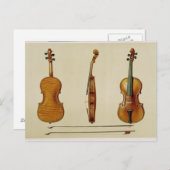 De Hellier violin gemaakt door Antonio Stradivariu Briefkaart (Voorkant / Achterkant)