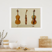 De Hellier violin gemaakt door Antonio Stradivariu Poster (Keuken)