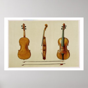 De Hellier violin gemaakt door Antonio Stradivariu Poster