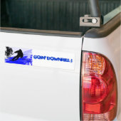 De helling op de helling van de Ski Slope Bumpersticker (Op Truck)