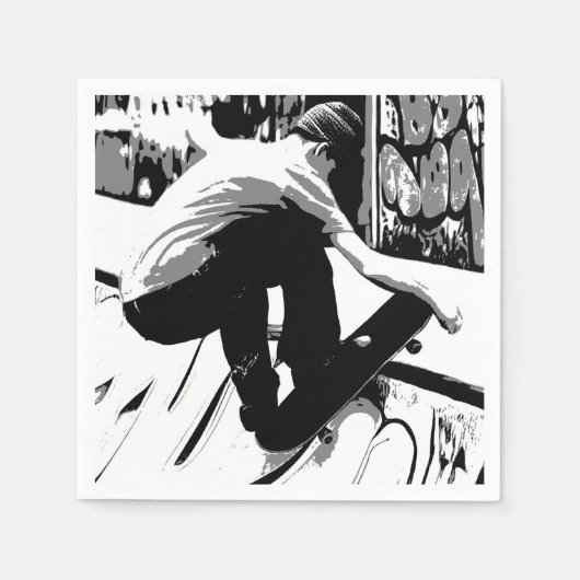 De helling raken - Skateboarder Servet (Voorkant)