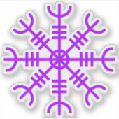 De helm van ontzag - Aegishjalmur (paarse) Sticker (Voorkant)