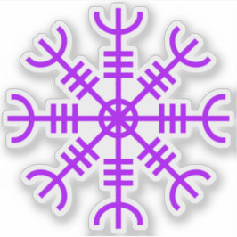 De helm van ontzag - Aegishjalmur (paarse) Sticker