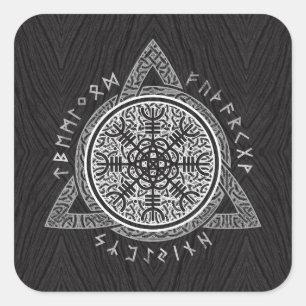 De helm van ontzag vierkante sticker