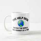 De helpdesk - de wereld redden koffiemok (Links)