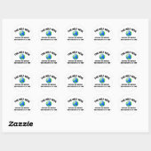 De helpdesk - de wereld redden ronde sticker (Vel)