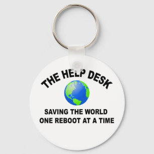 De helpdesk - de wereld redden sleutelhanger