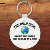 De helpdesk - de wereld redden sleutelhanger (Voorkant)