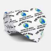 De helpdesk - de wereld redden stropdas (Opgerold)