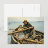 De helpende hand, 1881 door Emile Renouf Briefkaart (Voorkant / Achterkant)