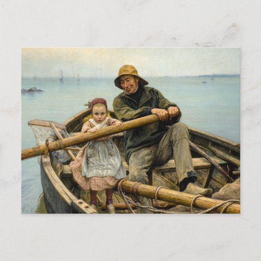 De helpende hand, 1881 door Emile Renouf Briefkaart (Voorkant)
