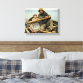 De helpende hand, 1881 door Emile Renouf Canvas Afdruk (Insitu (Slaapkamer))