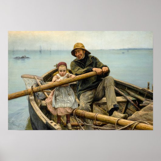 De helpende hand, 1881 door Emile Renouf Poster (Voorkant)