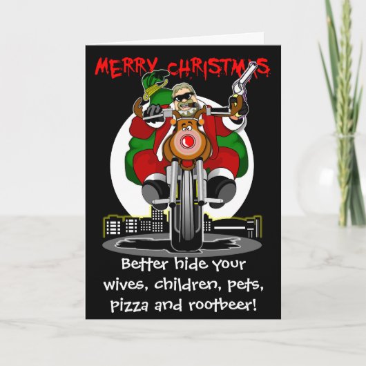 De Helper Bubba Claus van de Fietser van de Feestdagen Kaart (Voorkant)