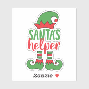 De Helper Cute Cartoon Elf Trekkast Elf Sticker