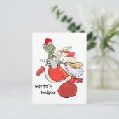 De Helper van de kerstman Feestdagenkaart (Staand voorkant)