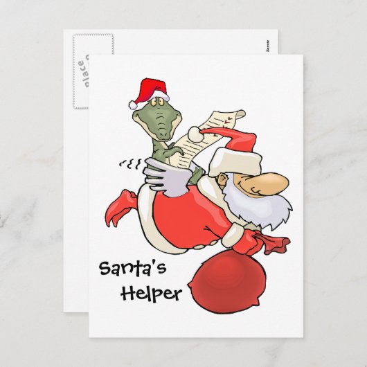 De Helper van de kerstman Feestdagenkaart (Voorkant / Achterkant)