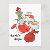 De Helper van de kerstman Feestdagenkaart (Voorkant)