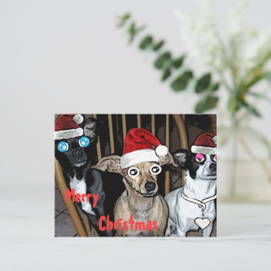 DE HELPERS VAN DE KERSTMAN FEESTDAGENKAART (Staand voorkant)