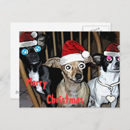 DE HELPERS VAN DE KERSTMAN FEESTDAGENKAART (Voorkant / Achterkant)