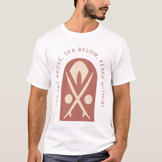 de hemel boven Zee onder de vrede binnen T-shirt (Voorkant)