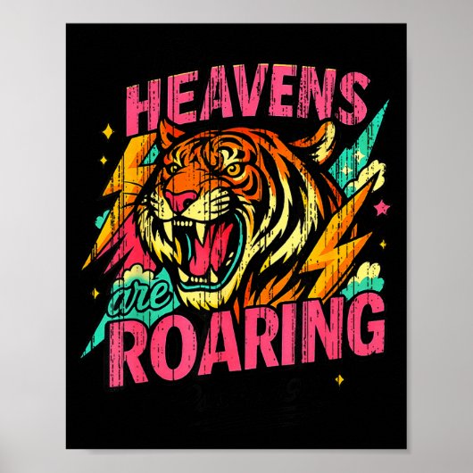 De Hemel Brult Psalm 19_1 Tijger Christelijk Poster (Voorkant)