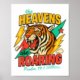 De Hemel Brult Psalm 19_1 Tijger Christelijk Poster