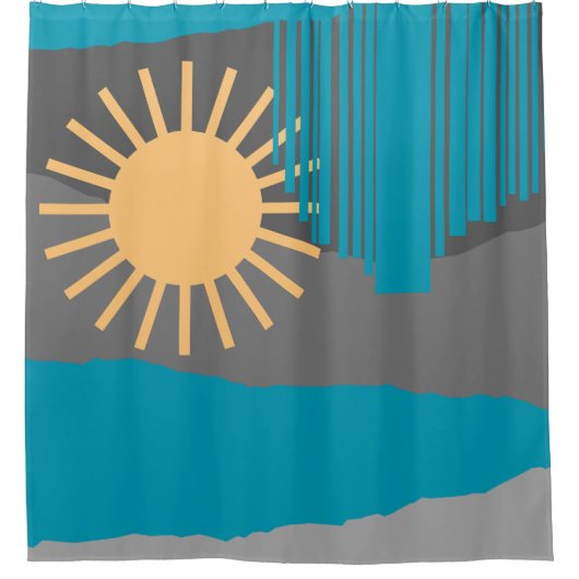 De hemel daalt 19 douchegordijn (Voorkant)