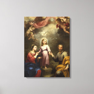 De hemel- en aardse tradities van Murillo Canvas Afdruk