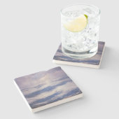 De hemel en de oceaan (door Emil Carlsen) Stenen Onderzetter (Zijkant)