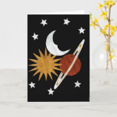 De hemel Gouden Kaart van de Verjaardag (Gele Bloem)