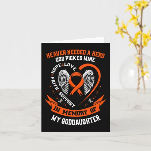 De hemel had een held nodig God koos mijn peetdoch Kaart (Gele Bloem)