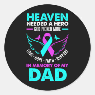 De hemel had een held nodig God koos mijn vader vo Ronde Sticker