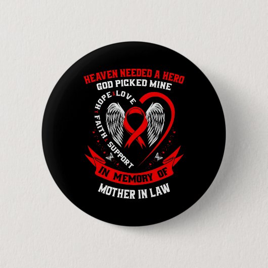 De Hemel Had Een Held Nodig God Koos Schoonmoeder Ronde Button 5,7 Cm (Voorkant)