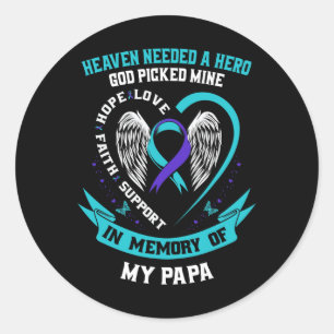 De hemel had een heldhaftige nodig die mijn papa's ronde sticker